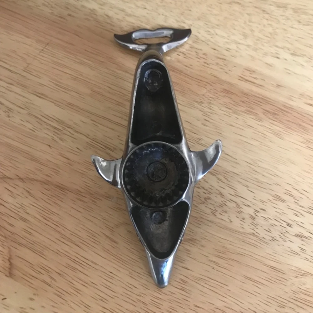 Vintage Chrome Dolphin Shaped Bottle Opener